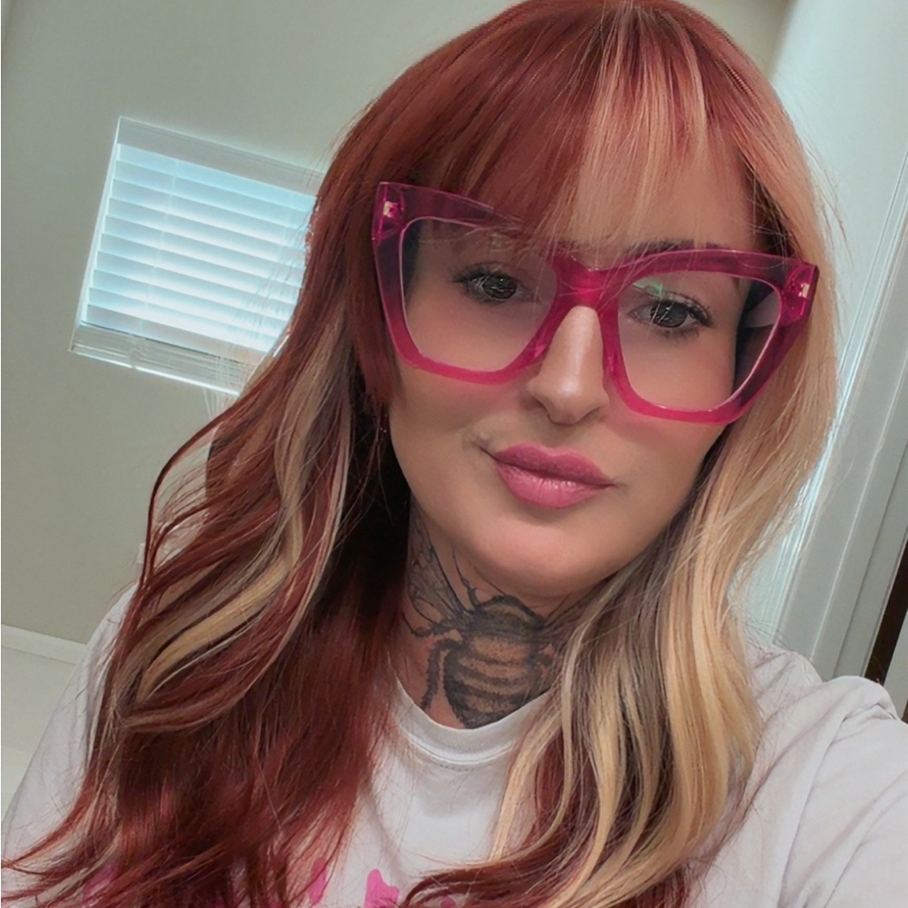 Elegant Red and Blonde Hair Wig
